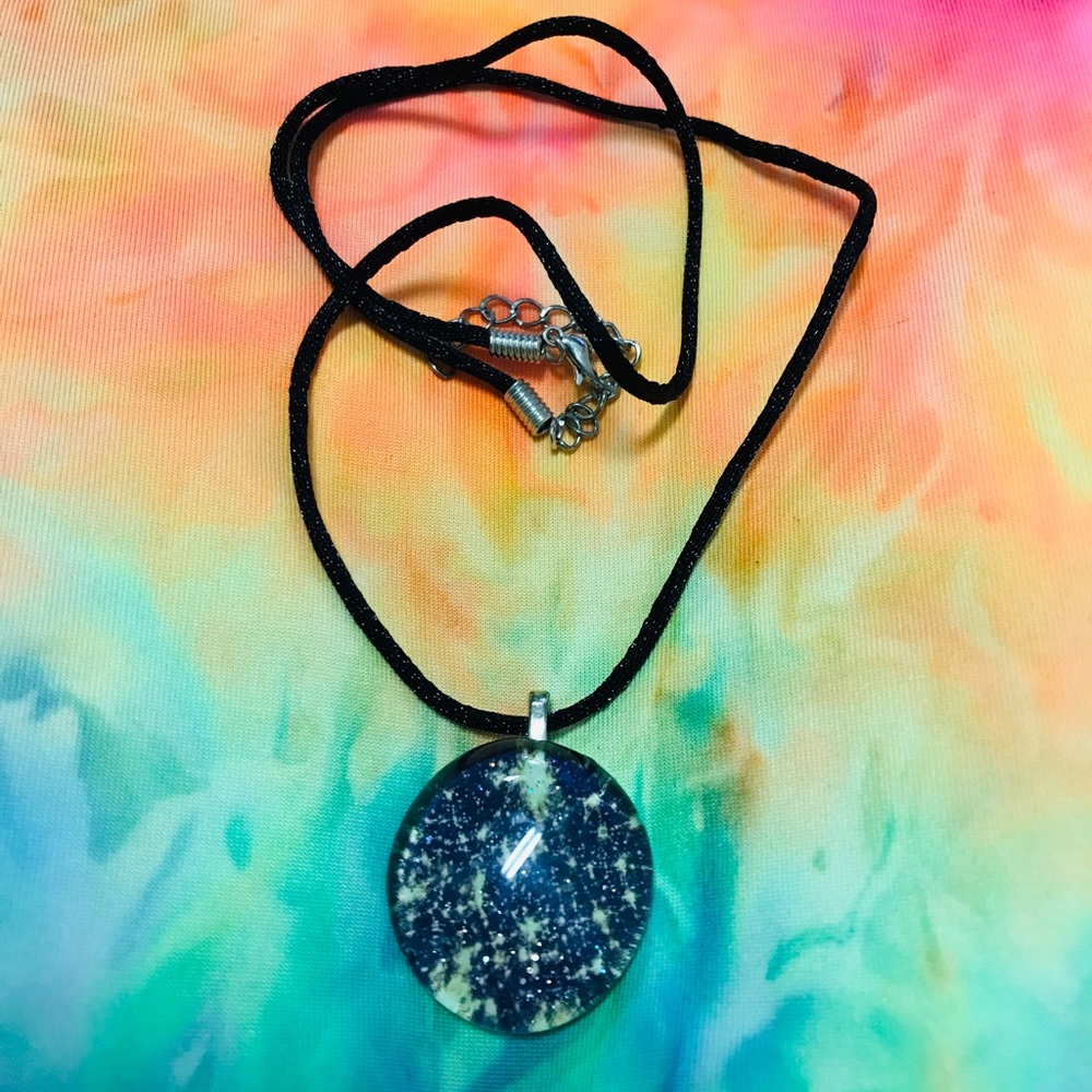 Marble Glass Bohemian One of Kind Handmade Necklace